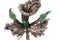 ARCHIVE - 1930s Very Large Enamel Orchid brooch with Marcasites