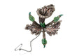 ARCHIVE - 1930s Very Large Enamel Orchid brooch with Marcasites