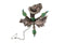 ARCHIVE - 1930s Very Large Enamel Orchid brooch with Marcasites