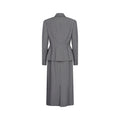 1949 Documented Pierre Balmain Haute Couture Grey Bar Jacket Suit