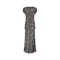 1940s Novelty Rose Print Silk Peplum Maxi Dress