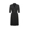 1940s Haute Couture Black Silk Dress
