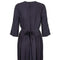 1940s Embroidered Black Rayon Dress