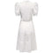 1940s French White Cotton Dress With Eyelet Work