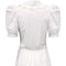 1940s French White Cotton Dress With Eyelet Work