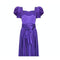 1940s Haute Couture Purple Satin Chiffon Dress