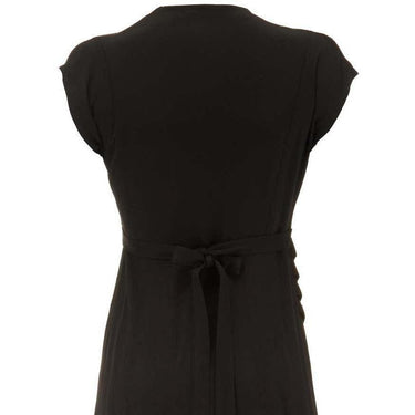 ARCHIVE - 1940s Long Pleated Black Crepe Dress