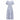 1940s Pale Blue Rayon Dress With Navy And White Pebble Print