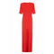 1940s Vintage Floor Length Coral Wool/Rayon Crepe Tiered Dress With Bow