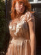 1940s CC41 Labelled Peach Satin Slip Dress