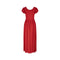 1940s Norman Young Red Georgette Maxi Dress