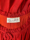 1940s Norman Young Red Georgette Maxi Dress