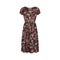 1940s Cold Rayon Floral Print Dress
