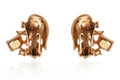 1940s Trifari Gold Clip-On Earrings