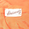 1950s-60s Harrods Orange Silk Georgette Dress With Asymmetrical Strap