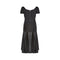 1950s Ceil Chapman Black Taffeta and Ruched Silk Jersey Dress