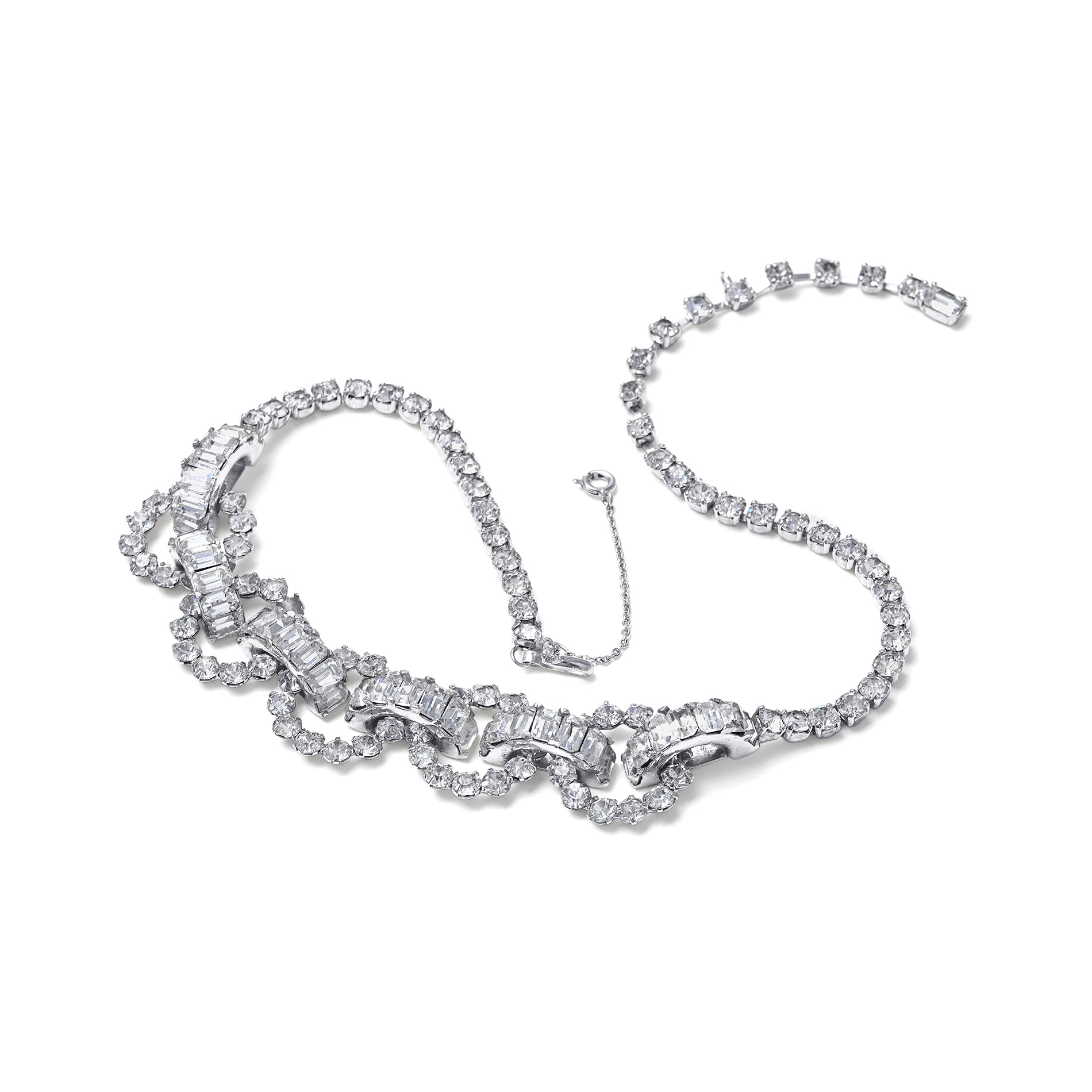 1950s Christian Dior by Mitchel Maer Diamante Necklace