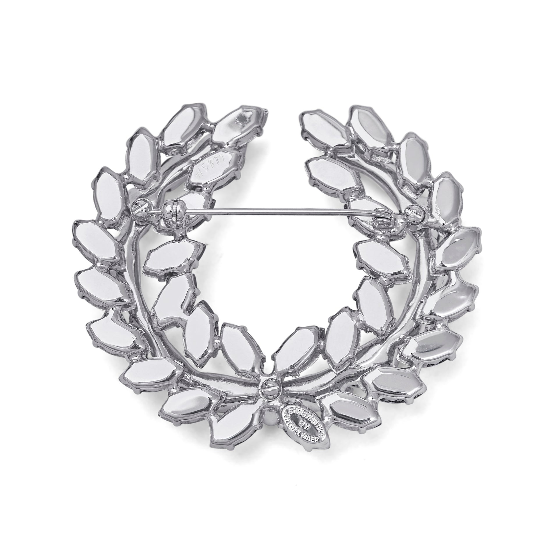 ARCHIVE: 1950s Christian Dior Purple Wreath Brooch and Crystal Earrings Set