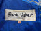 1950s Frank Usher Jacquard Blue and Champagne Evening Dress