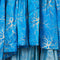 1950s Frank Usher Jacquard Blue and Champagne Evening Dress