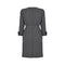 1950s Grey Wool Dolman Sleeve Dress with Elaborate Beadwork