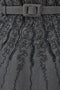 1950s Grey Wool Dolman Sleeve Dress with Elaborate Beadwork
