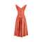 1950s Hardy Amies Orange Paisley Brocade Dress