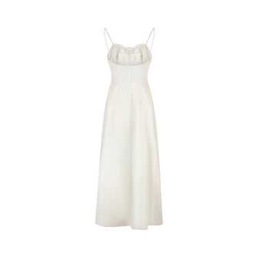 ARCHIVE - 1960s French Haute Couture Cream Bow Bodice Dress