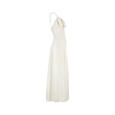 ARCHIVE - 1960s French Haute Couture Cream Bow Bodice Dress