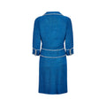 1950s Jacques Esterel Haute Couture Blue Linen Dress Suit