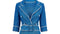 1950s Jacques Esterel Haute Couture Blue Linen Dress Suit
