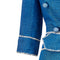 1950s Jacques Esterel Haute Couture Blue Linen Dress Suit