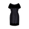 1950s Jacques Heim Demi Couture Black Velvet Applique Dress