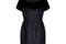 1950s Jacques Heim Demi Couture Black Velvet Applique Dress