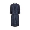 1950s Lanvin Demi Couture Navy Embroidered Dress Suit