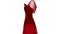 1950s Red Velvet and Swiss Dot Tulle Evening Dress