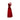 ARCHIVE - 1950s Red Velvet and Swiss Dot Tulle Evening Dress