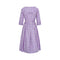 1950s Sambo Fashions Purple and White Silk Shirtwaister Dress