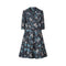 1950s Suzanne Pardo Couture Blue Floral Dress and Jacket Suit