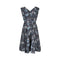 1950s Suzanne Pardo Couture Blue Floral Dress and Jacket Suit