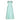 ARCHIVE - 1950s Aquamarine Textured Cotton Dress With Floral Rhinestone Applique