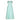 1950s Aquamarine Textured Cotton Dress With Floral Rhinestone Applique