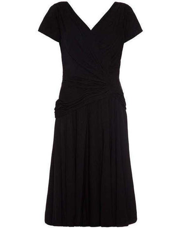 1950’s Black Ceil Chapman Crossover Cocktail Dress