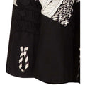 1950s Black Circle Skirt With Monochrome Applique