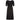 1950s Black Jersey and Twisted Tassel Wiggle Dress