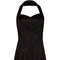 1950s Black Lace & Pleated Satin Demi Couture Halter Neck Dress