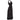 1950s Black Panne Silk Velvet Frank Usher Evening Dress