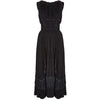 1950s Black Panne Silk Velvet Frank Usher Evening Dress