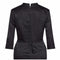 1950s Black Silk Evening Dress With Peplum and Beaded Collar