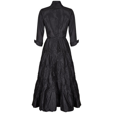 1950s Ceil Chapman Black Silk Taffeta Full Circle Dress